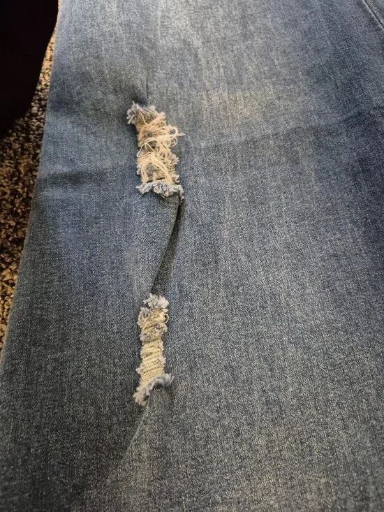 Women's High-Waisted Distressed Skinny Jeans Size 16 by Blue Turtle - Picture 7 of 12